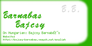 barnabas bajcsy business card